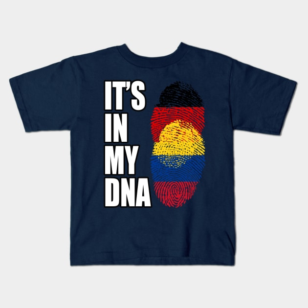 Germany and Colombian Mix DNA Heritage Kids T-Shirt by Just Rep It!!